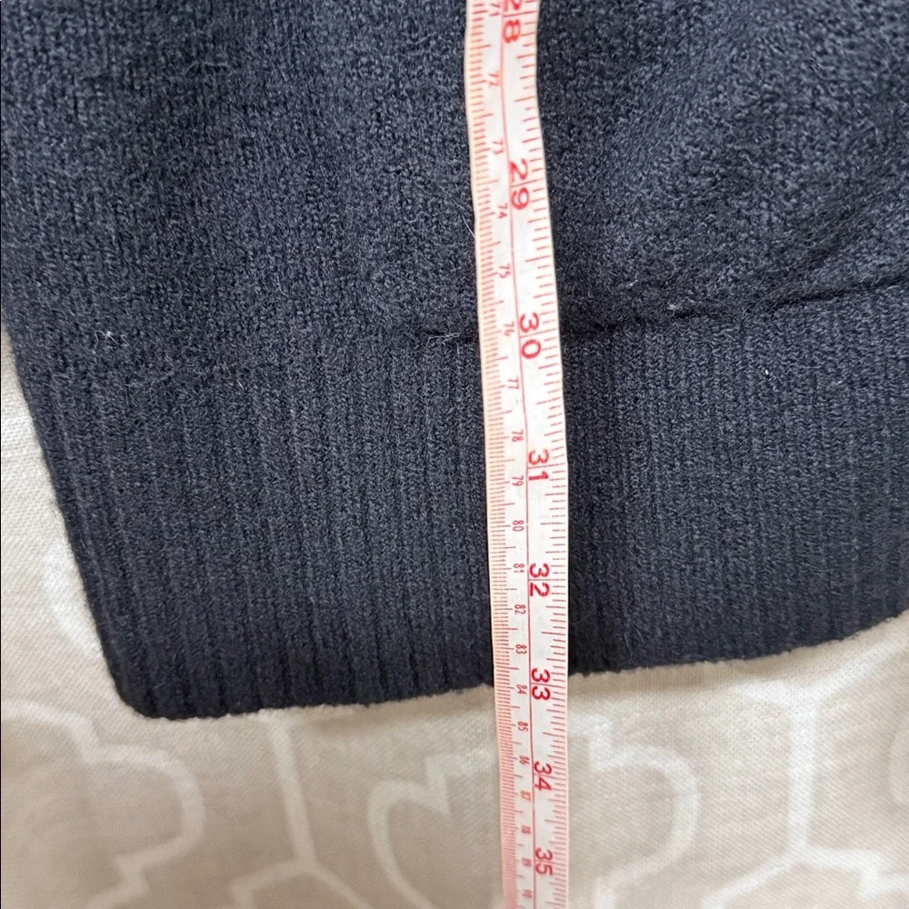 J. Crew alpaca wool blend Midnight Black button front Knit Sweater XL